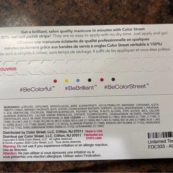 💥2/$24 or 3/$30💥 Color Street Nail Strips. Color: Untamed Teal. NWT - Picture 3 of 6